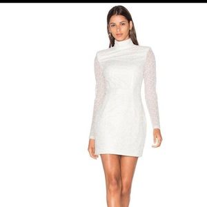 MISHA COLLECTION "RICCADONNA DRESS IN MILK  WHITE  LONG SLEEVE SIZE 6/M